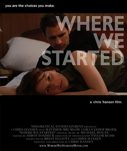 Movie poster featuring a man and a woman lying in bed
